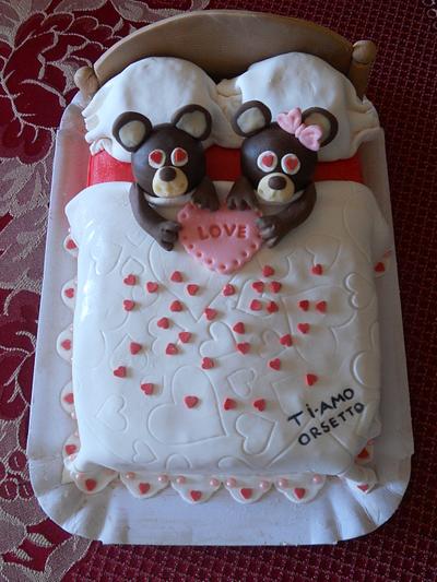 il letto degli orsetti innamorati  - Cake by Littlesweety cake