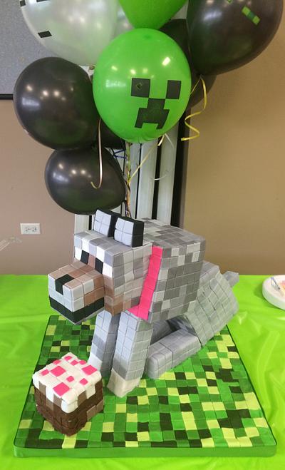 Minecraft Dog Birthday Project - Cake by Jenny Kennedy Jenny's Haute Cakes
