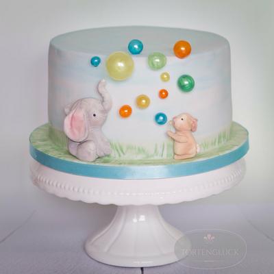 Elephant and Rabbit - Cake by Martina