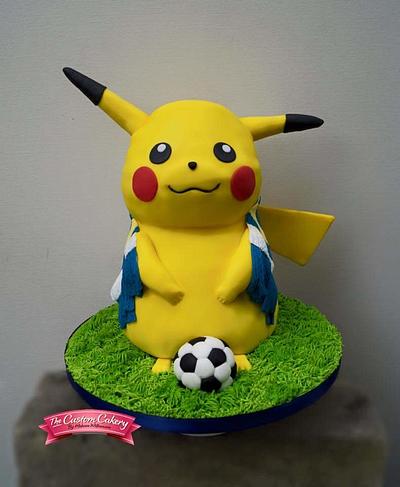 Footballing Pikachu  - Cake by The Custom Cakery