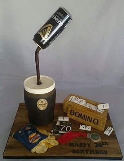 Guinness and Dominoes - Cake by Kazmick