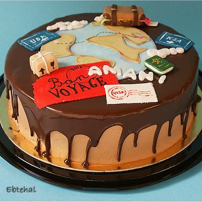 Bon Voyage triple choco  - Cake by Ebtehal