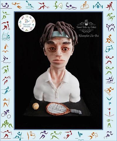 Tennis @Sport Cakes for Peace collaboration  - Cake by Sweet Side of Cakes by Khamphet 