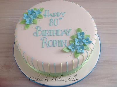 80th birthday - Cake by helen Jane Cake Design 