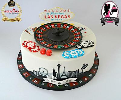 Vegas Roulette themed cake - Cake by Sensational Sugar Art by Sarah Lou