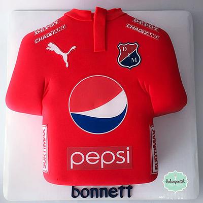 Torta Camisa del Medellín - Cake by Dulcepastel.com