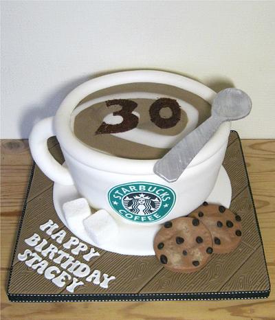 Starbucks Coffee Cup Cake - Cake by Rachel Manning Cakes