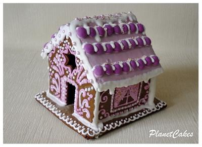  Pink Gingerbread house - Cake by Planet Cakes