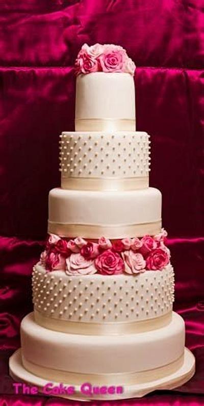 Wedding pink cake - Cake by Mariana
