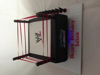 WWE themed birthday cake - Cake by Priscilla's Cakes