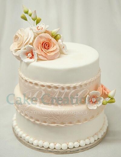 Peach Blossom Cake - Cake by RMCCakeCreations