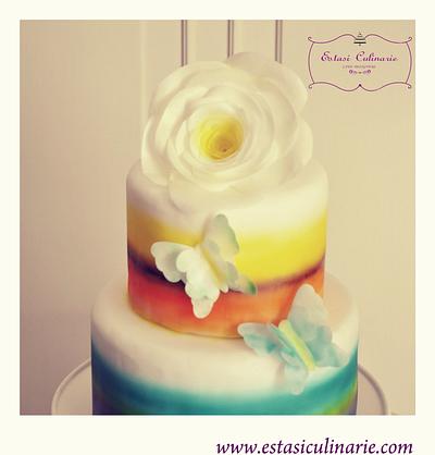 Flower and butterflies - Cake by Estasi Culinarie