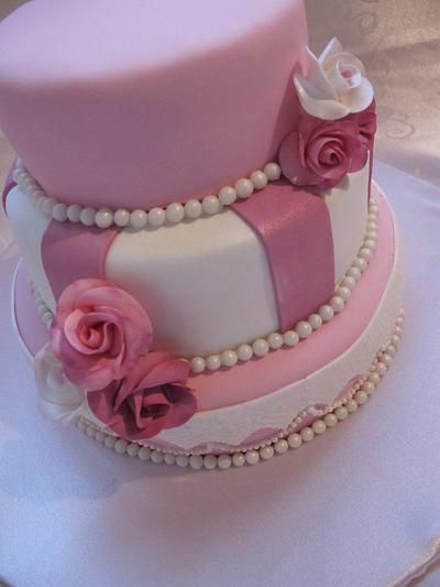 Pink and Pearls - Cake by Elyse Rosati