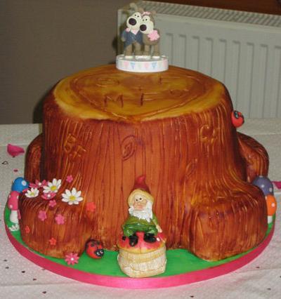 Tree Stump Wedding Cake - Cake by LisaLovesBaking