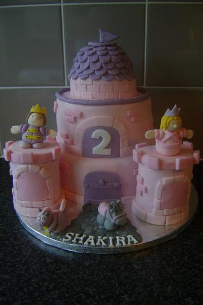 pink castle cake - Cake by Beverley Childs