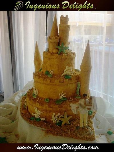Sandcastle Wedding Cake - Cake by Ingenious Delights