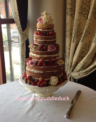 Naked Wedding Cake - Cake by Mummypuddleduck