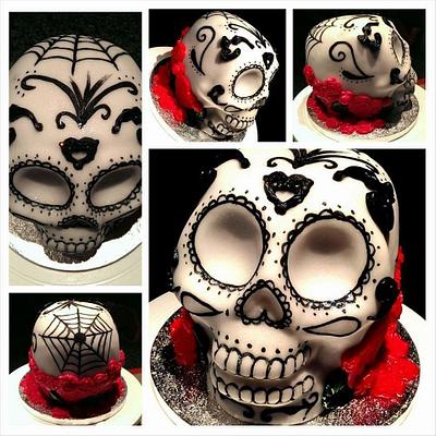 First Sugar Skull - Cake by Bine's Candy Cakes