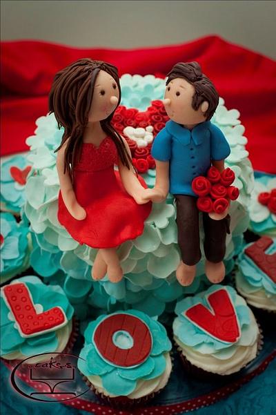 Valentine love  - Cake by Komel Crowley