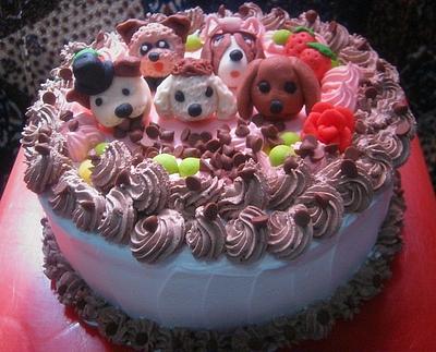 I Love Dog toppers - Cake by susana reyes