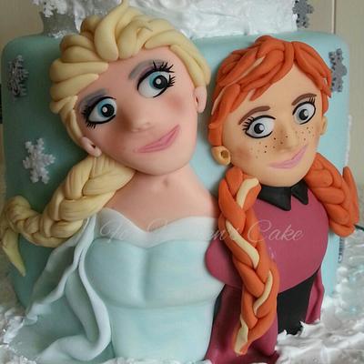 Elsa and Anna for my Esmée - Cake by Bobbie-Anne Wright (For Heaven's Cake)