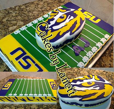 LSU Eye of the Tiger Cake - Cake by Lanett