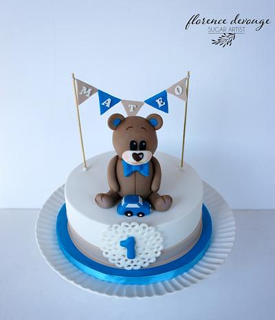 Bear first birthday cake - Cake by Florence Devouge