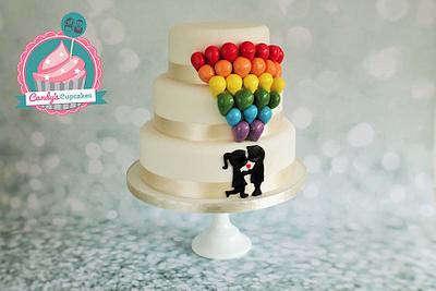 Rainbow Balloons - Cake by Candy's Cupcakes