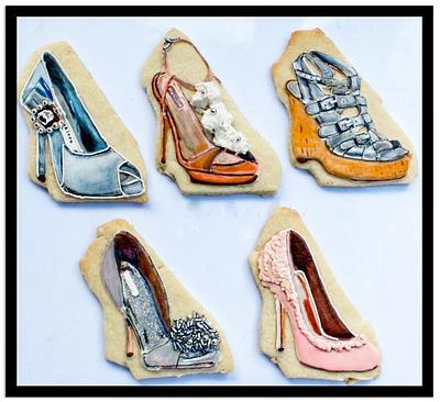 Royal Icing Designer Shoe Cookies - Cake by Kim Coleman (Sugar Rush Custom Cookies)