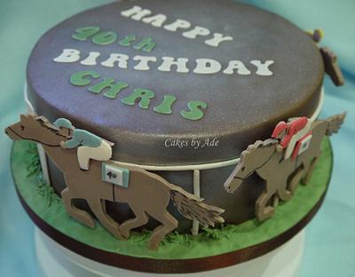 Horse racing cake - January 2011 - Cake by Cakes by Ade