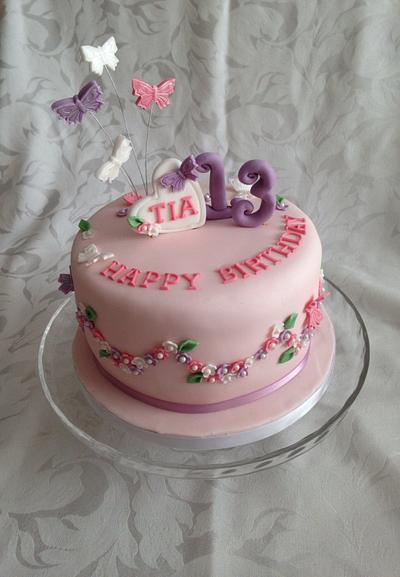 Girls Pink Birthday Cake - Cake by Caron Eveleigh