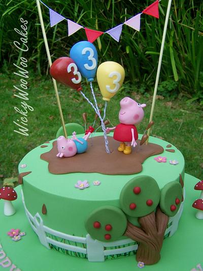Jumping in Muddy Puddles - Cake by WickyWooWoo Cakes