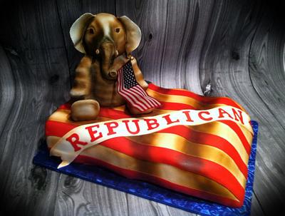 GOP Republican party cake - Cake by Skmaestas