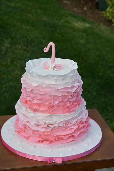 Ombre Ruffle Cake  - Cake by Heidi