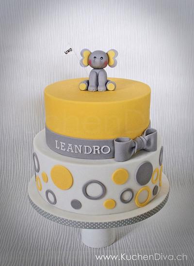 A little elephant for little Leandro... - Cake by KuchenDiva