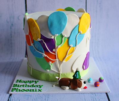 Beagles love balloons - Cake by Sassy Cakes and Cupcakes (Anna)