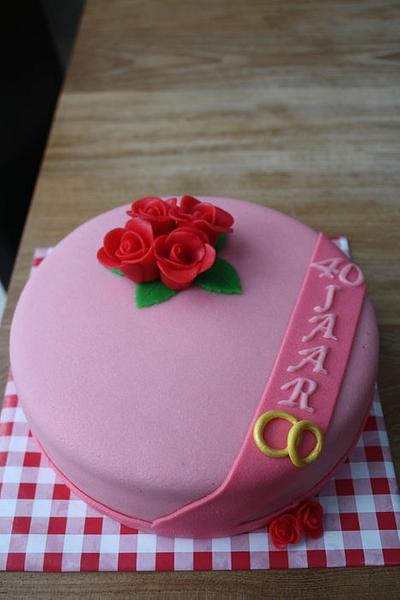 40 year anniverary cake - Cake by marieke