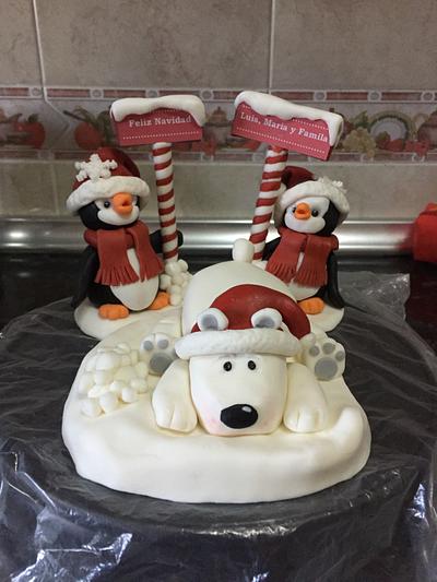 Christmas Cake topper - Cake by Becky's Cakes Spain