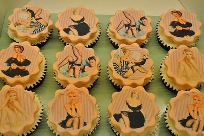 Vintage Pin-Up Ladies - Cake by Alison Bailey