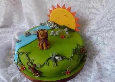 Single Tier Jungle Cake - Cake by Extra Mile Icing