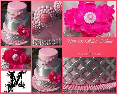 Pink & Silver Bling - Cake by MorselsByMark
