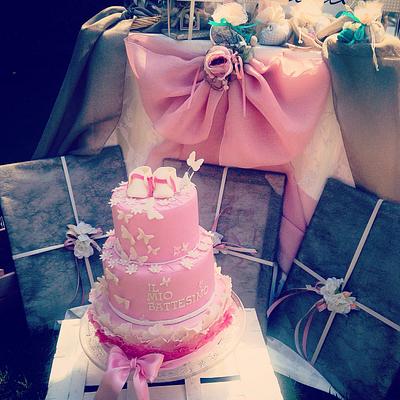 Sweet table ... Chiara's Baptism! 💓💖💕 - Cake by Pam Smith's Cakes