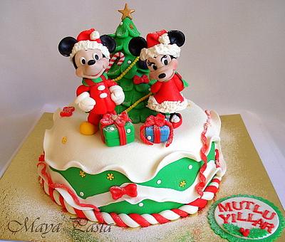 Mickey-Minnie New Year Cake - Cake by Maya Suna