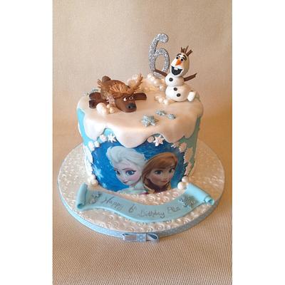 Frozen themed birthday cake! - Cake by Beth Evans