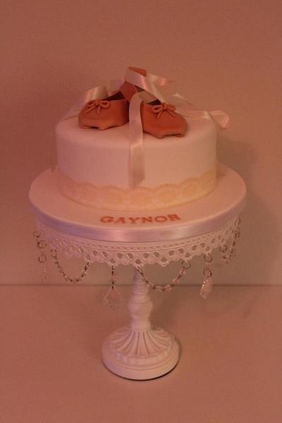 Ballet shoe cake  - Cake by Tillymakes