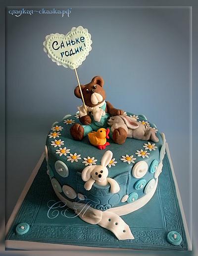 Cake for a boy "Bear and Bunny" - Cake by Svetlana