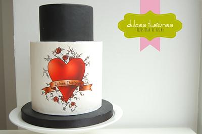 Painted Cake  - Cake by Dulces Ilusiones