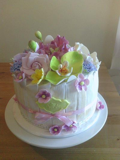 A little cake with flowers  - Cake by Bistra Dean 