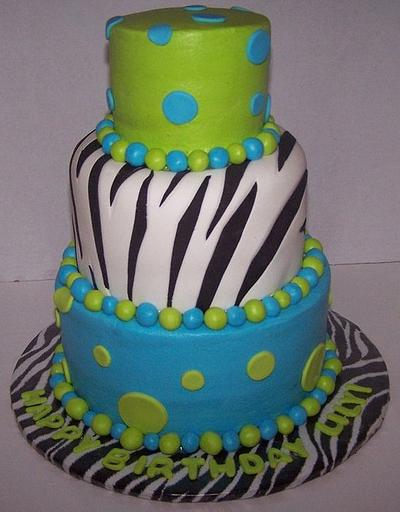 Zebra Birthday - Cake by Cherissweets