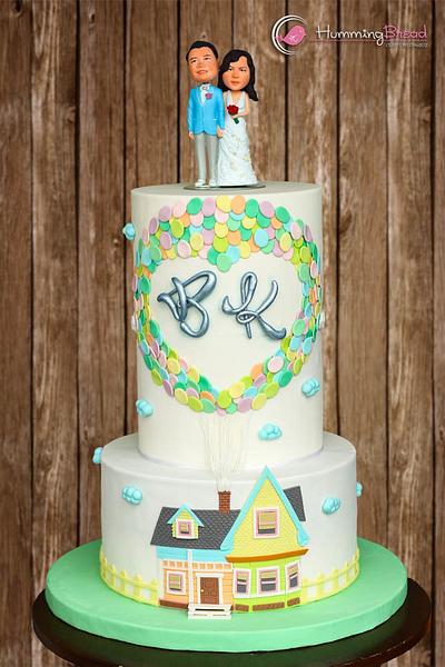 "UP" Themed Wedding Cake - Cake by HummingBread